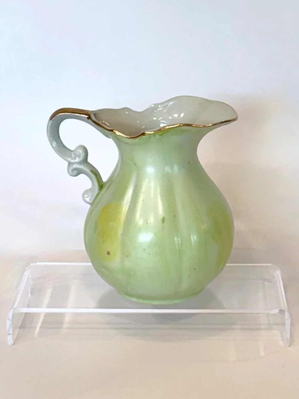 Vintage 1950 Norcrest Japan Hand Painted Cabbage Rose 5